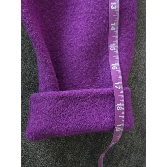 Eileen Fisher All Wool Felt Front Snap Cape Jacket Long Purple Excellent Sz S - Picture 12 of 12